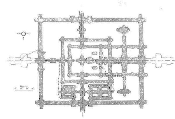 ベンメリア遺跡の平面図