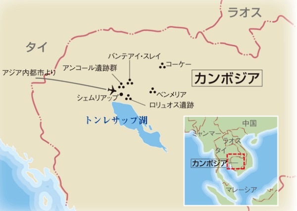 ベンメリア遺跡の地図