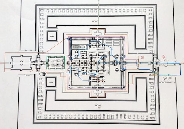 タ・ブローム（アンコール遺跡）平面図