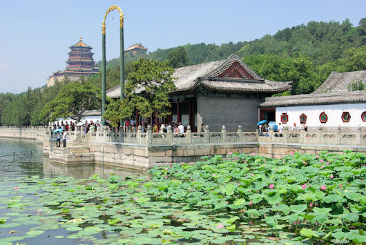北京、頤和園の昆明湖