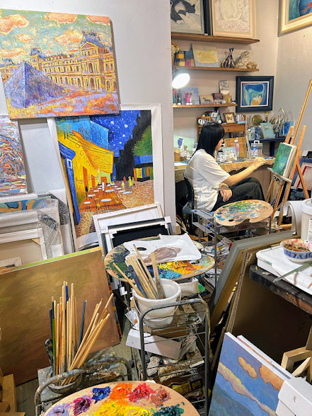 中国のゴッホ、趙小勇の画廊（深圳）