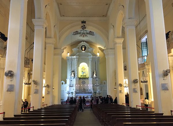 マカオの聖ドミニコ教会（板樟堂、玫瑰堂）の内部