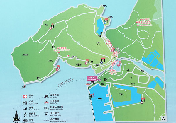 香港大澳（タイオー）の地図