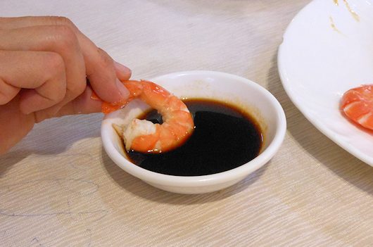 広州で食べた白灼蝦（ゆでえび）
