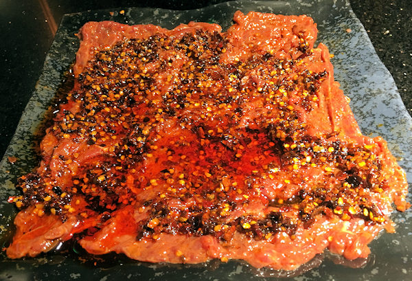 重慶火鍋の麻辣牛肉