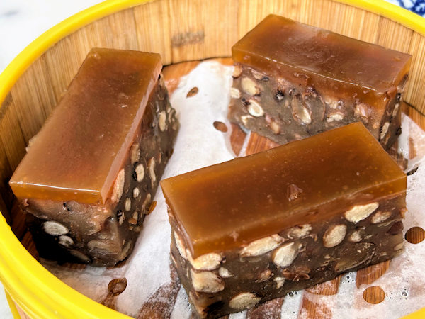 民国茶楼の新会陳皮あずきケーキ（江門三十三墟街）