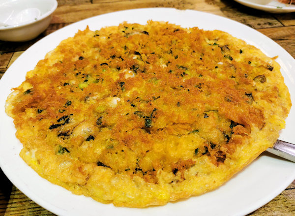 潮州風玉子焼き（深圳の市場で海鮮料理）