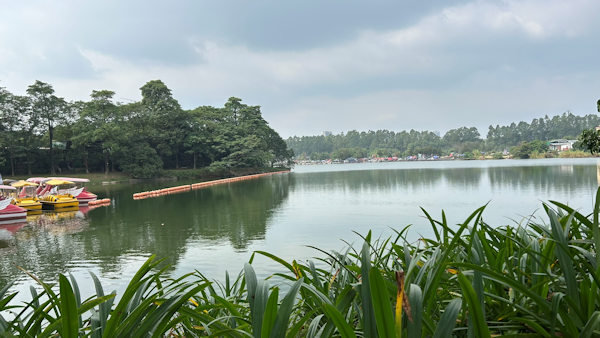 東莞松山湖畔は伸び伸びした雰囲気