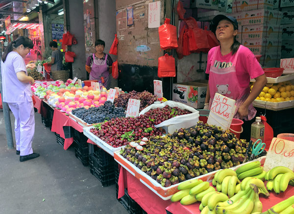 香港元朗の市場風景