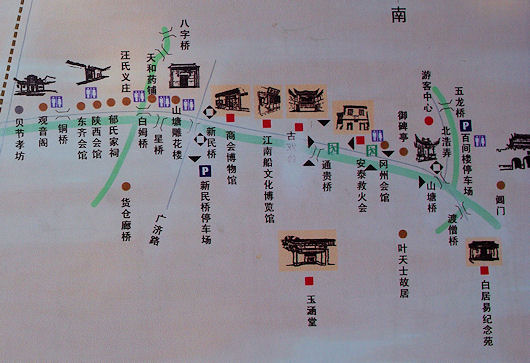 蘇州山塘街の地図