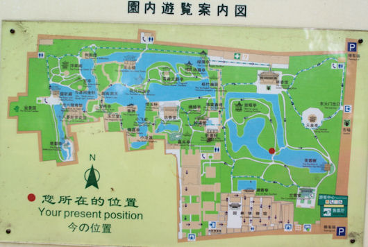 蘇州、拙政園の地図