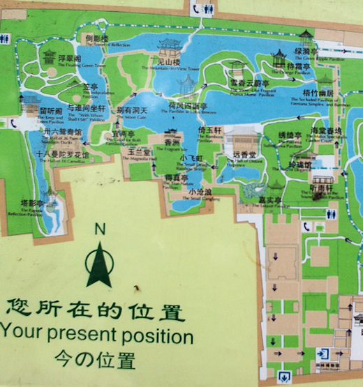 拙政園の地図