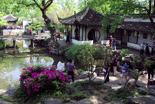 蘇州拙政園（中園の回廊と悟竹幽居）