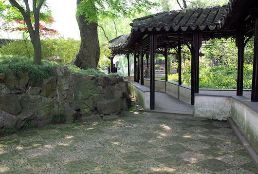 蘇州の拙政園:柳隠路曲の回廊