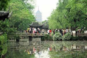 拙政園の北寺塔借景