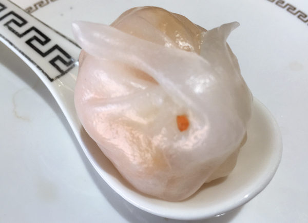 ウサギの形をしたエビ餃子(泮渓酒家)