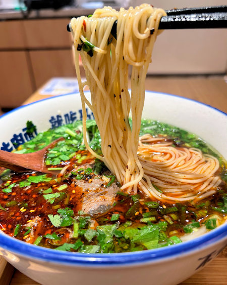 馬記永の蘭州牛肉麺細麺（深圳）