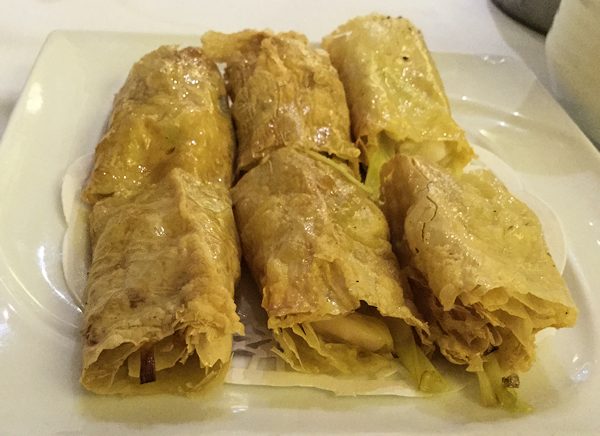 深圳・唐宮の蝦入り湯葉巻揚げ