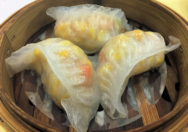 トウモロコシ餃子（深圳の華洋酒楼で飲茶）