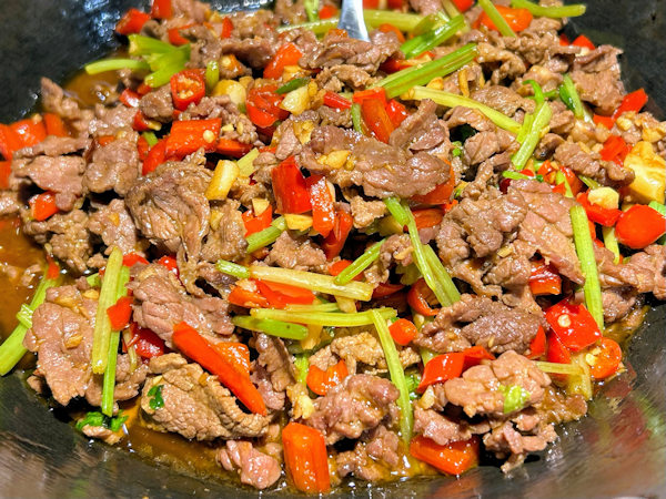 湖南料理の小炒黄牛肉