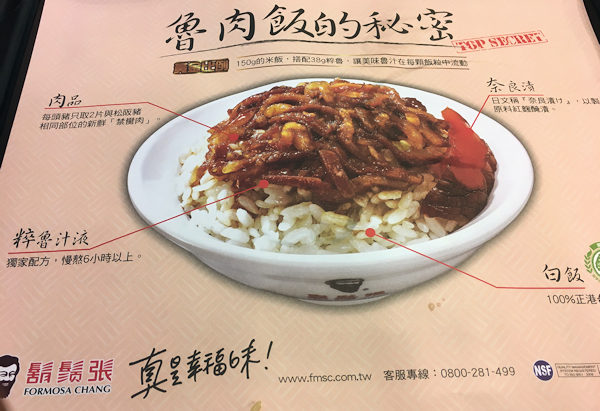 鬍鬚張魯肉飯の魯肉飯